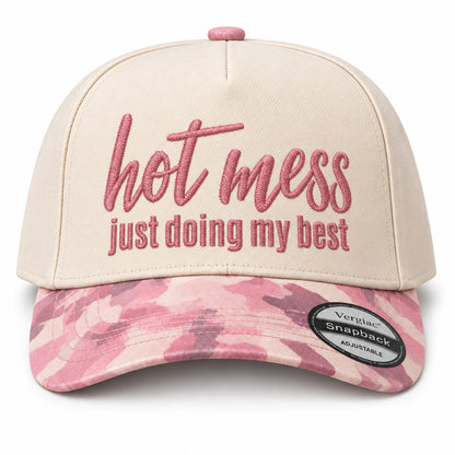 Hot Mess Just Doing My Best 5-Panel Trucker Hat