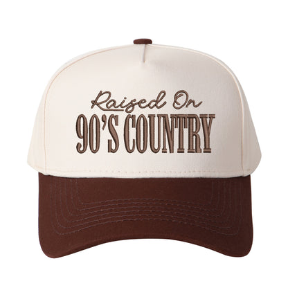 Raised On 90's Country Embroidered Trucker Hat