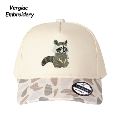Raccoon Embroidered Trucker Hat