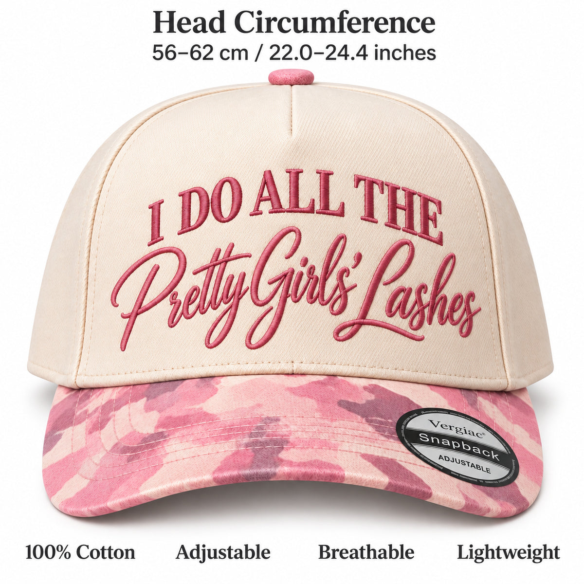 I Do All The Pretty Girls Lashes Lash-themed 5-Panel Trucker Hat