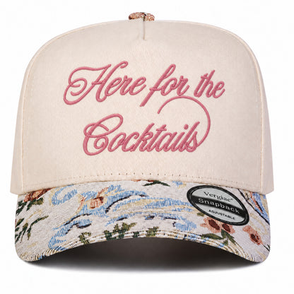 Here For The Cocktails 5-Panel Trucker Hat