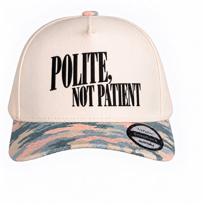 Polite, Not Patient 5-Panel Trucker Hat