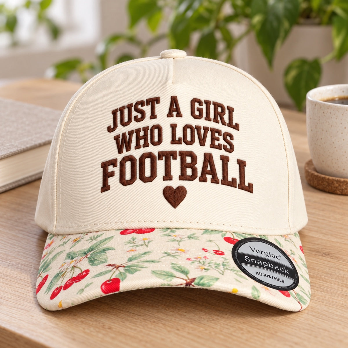Just A Girl Who Loves Football 5-Panel Trucker Hat