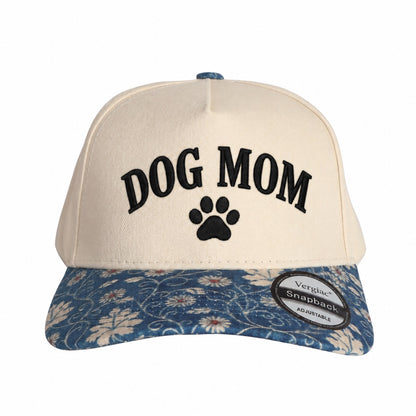 Dog Mom Paw Print 5-Panel Trucker Hat