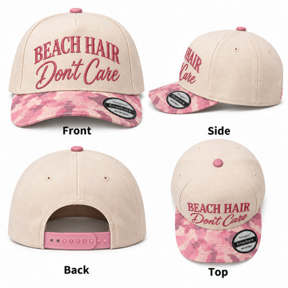 Beach Hair Dont Care Beach-themed 5-Panel Trucker Hat