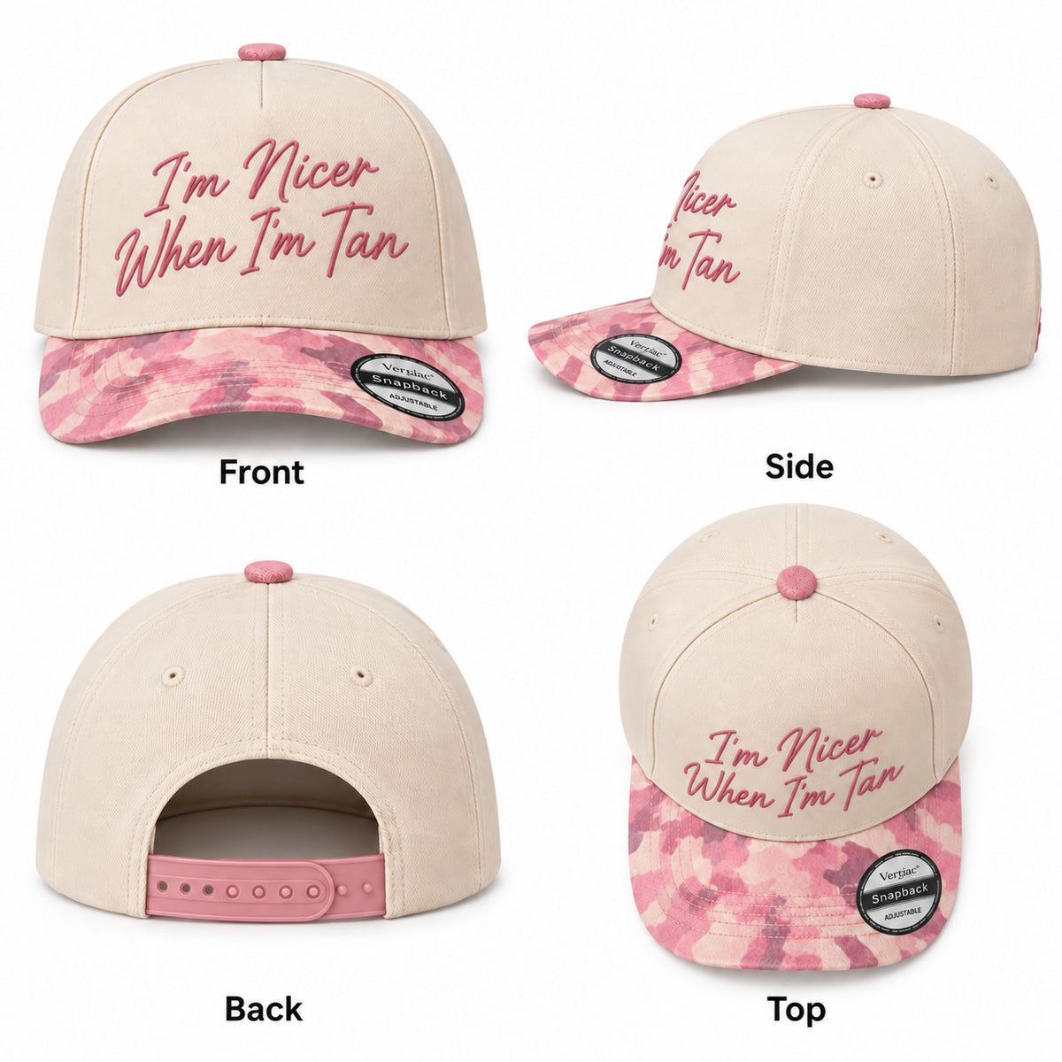 I'm Nicer When I'm Tan 5-Panel Trucker Hat