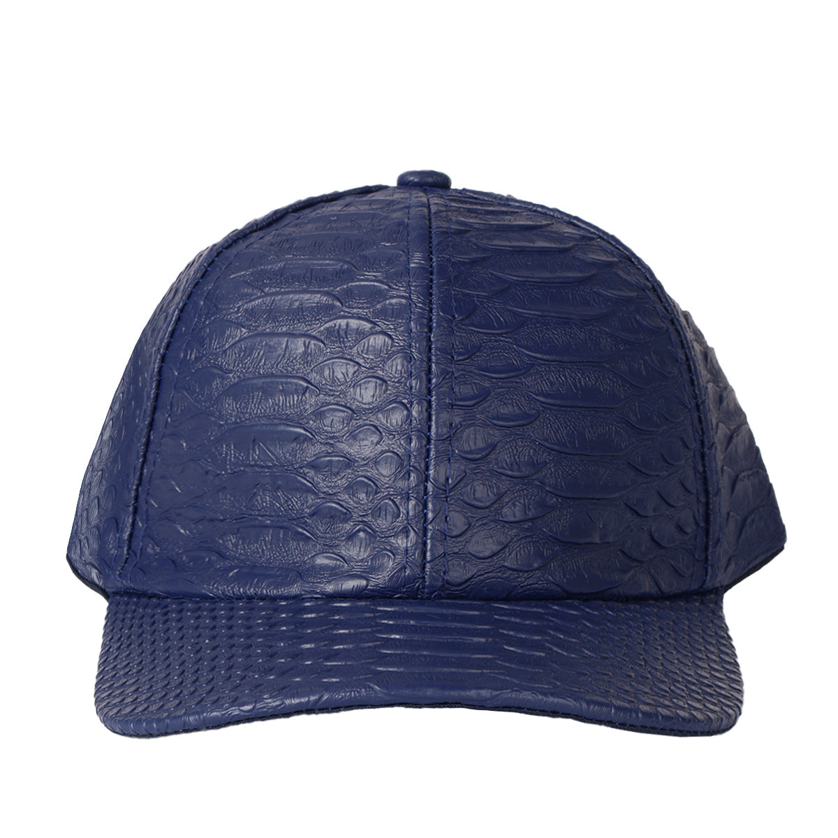 Faux Snakeskin Leather Baseball Cap