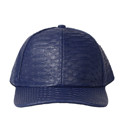 Faux Snakeskin Leather Baseball Cap