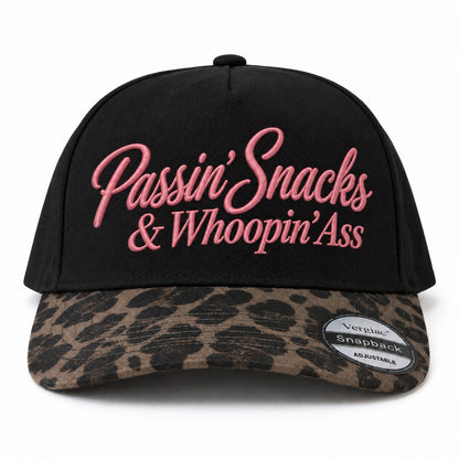 Passin Snacks & Whoopin Ass Novelty 5-Panel Trucker Hat