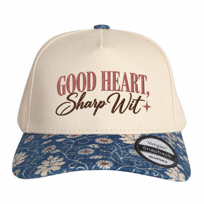 Good Heart, Sharp Wit 5-Panel Trucker Hat