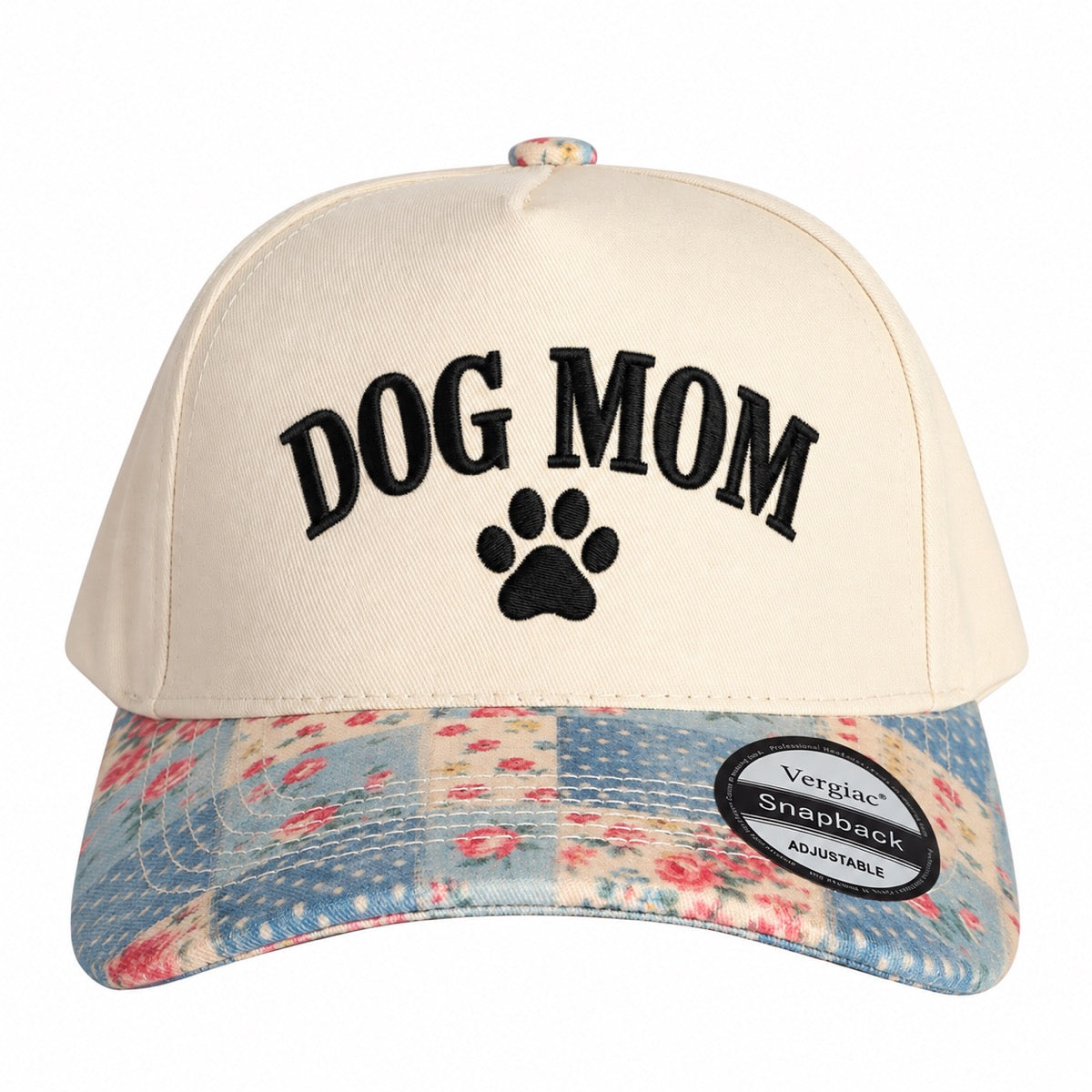 Dog Mom Paw Print 5-Panel Trucker Hat