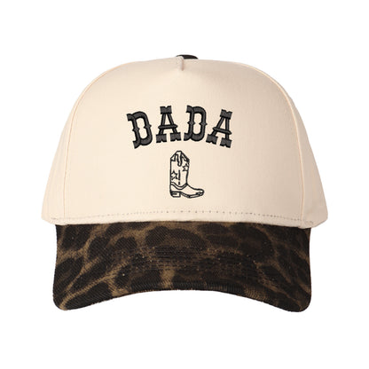 Father's Day Arched Dada Letter And Boot Embroidered Trucker Hat