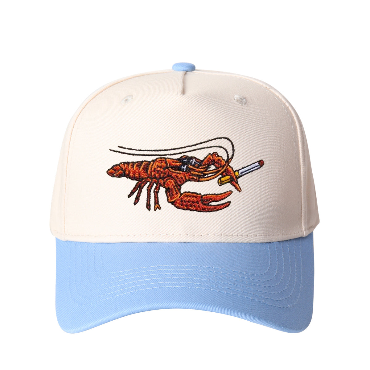 Cartoon Crayfish Embroidered Trucker Hat