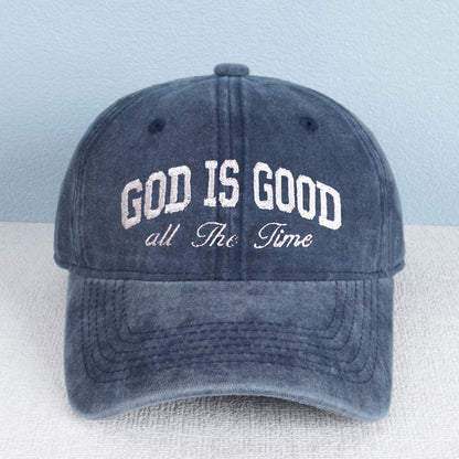 God Is Good All The Time Embroidered Trucker Hat