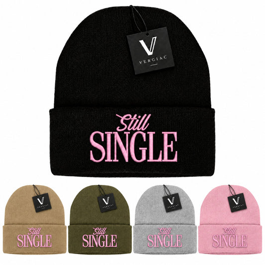 A STILL SINGLE Embroidered Acrylic Knitted Hat Unisex High Elasticity High Gram Weight Warm and Comfortable