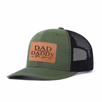 Dad In The Streets, Daddy In The Sheets Leather Patch Trucker Hat