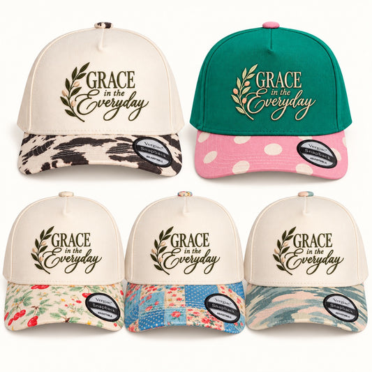 5-Panel Embroidered Cotton Trucker Hat with Printed Brim and Structured Front, Adjustable Unisex Baseball Cap, 1 Piece