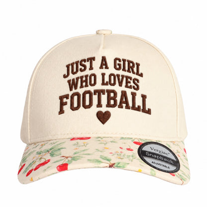 Just A Girl Who Loves Football 5-Panel Trucker Hat