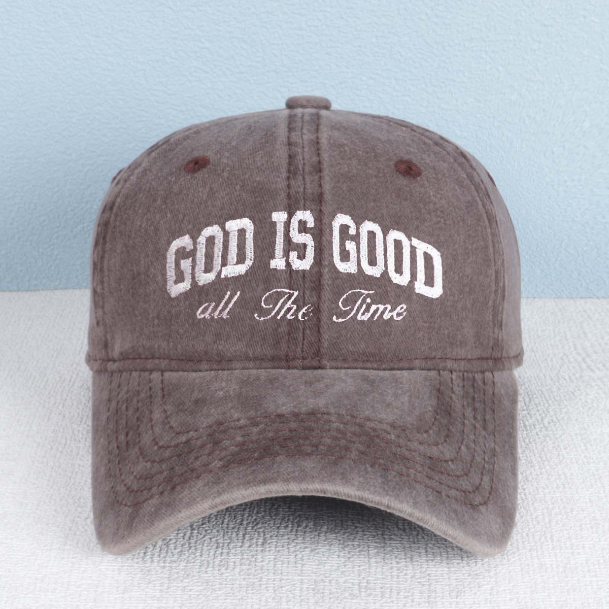 God Is Good All The Time Embroidered Trucker Hat