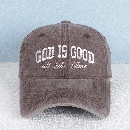 God Is Good All The Time Embroidered Trucker Hat