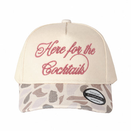 Here For The Cocktails 5-Panel Trucker Hat