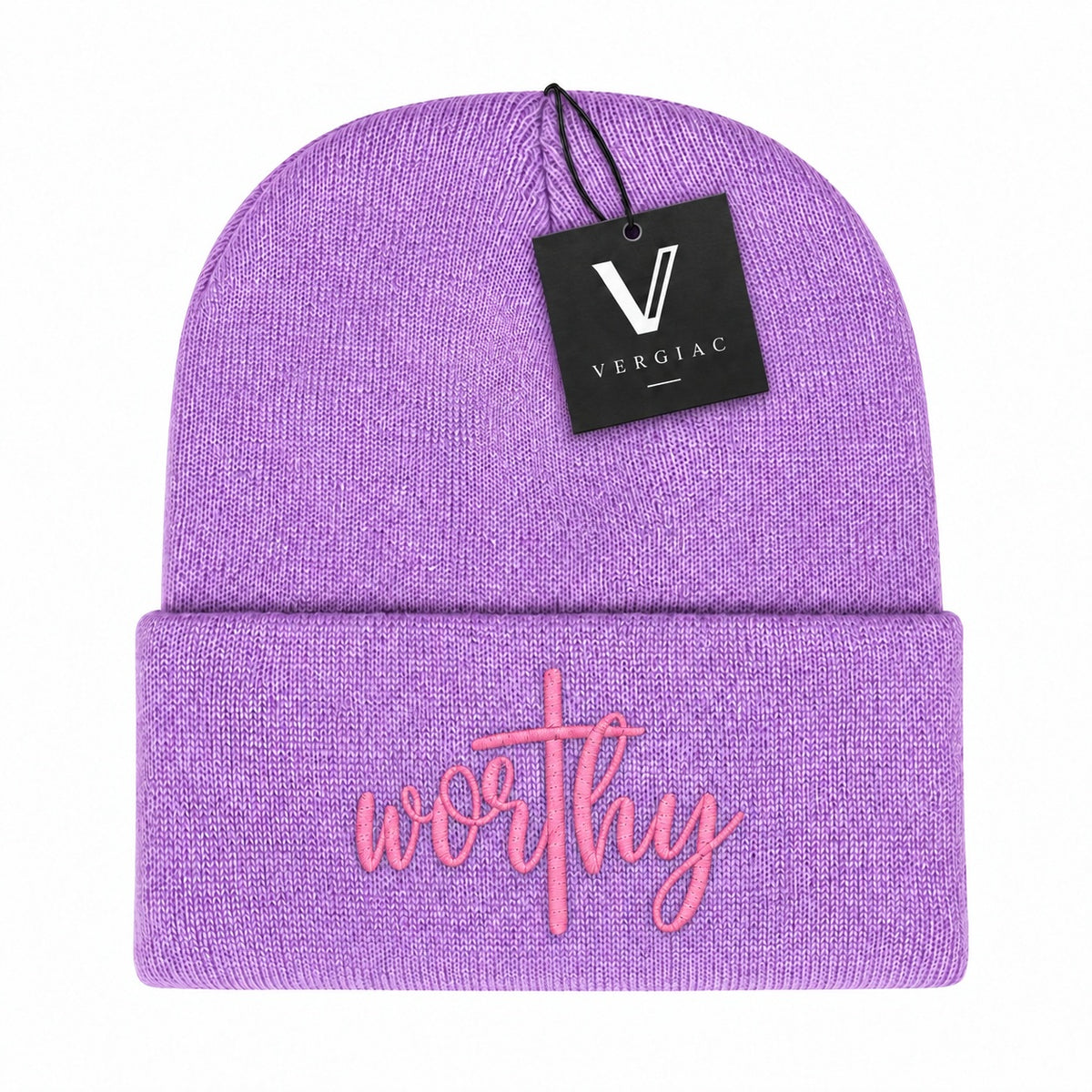 Worthy Embroidered Knit Beanie