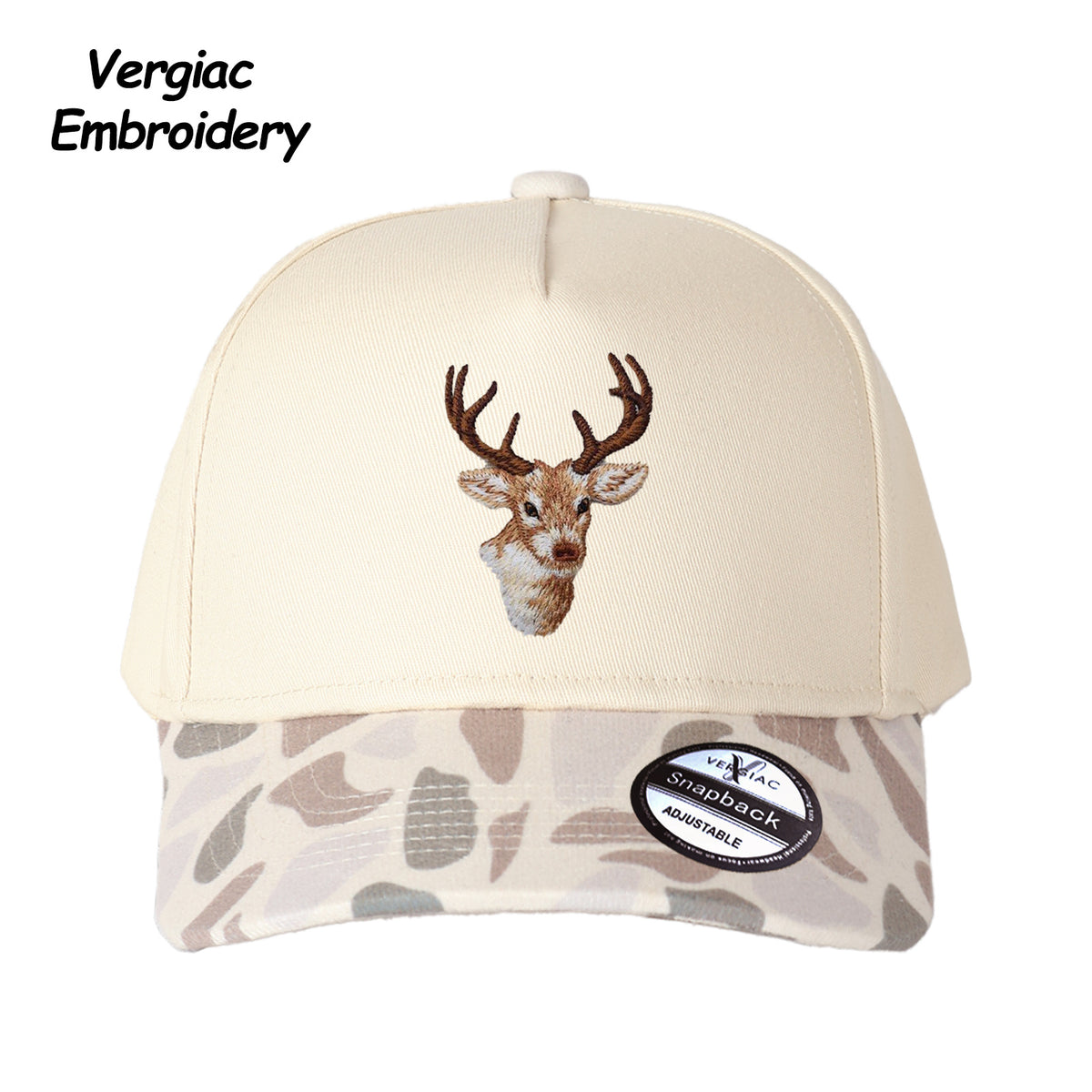 Deer Head Embroidered Trucker Hat