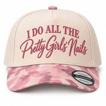 I Do All The Pretty Girls Nails Nail Art-themed 5-Panel Trucker Hat