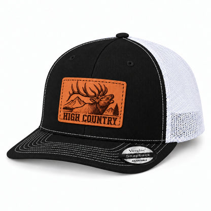 High Country Leather Patch Trucker Hat