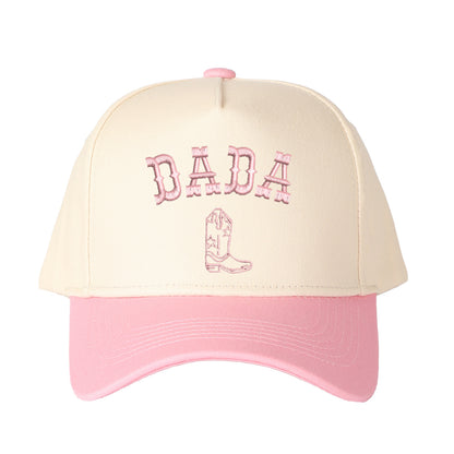 Father's Day Arched Dada Letter And Boot Embroidered Trucker Hat