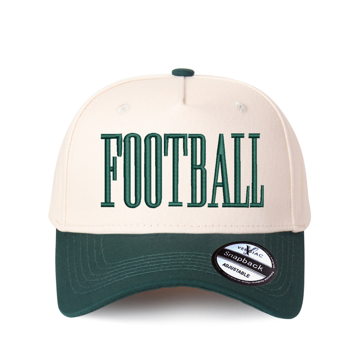 FOOTBALL Letter Embroidered Color Block Trucker Hat Unisex Adjustable Cotton Breathable Fashion Cap for Travel Daily Wear
