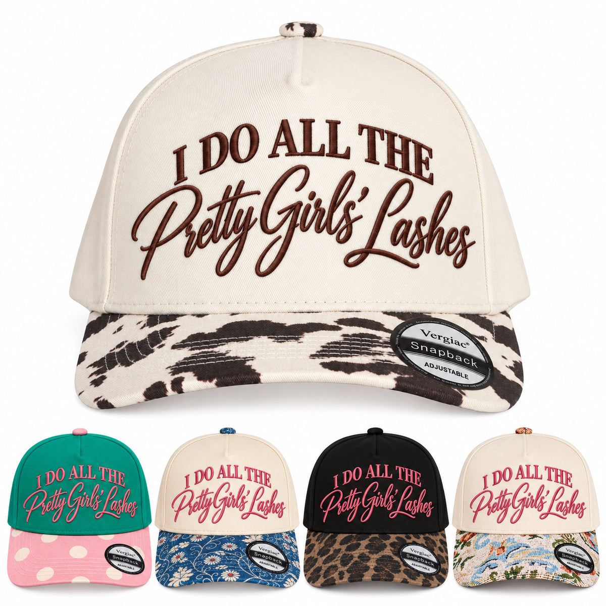 I Do All The Pretty Girls Lashes Lash-themed 5-Panel Trucker Hat