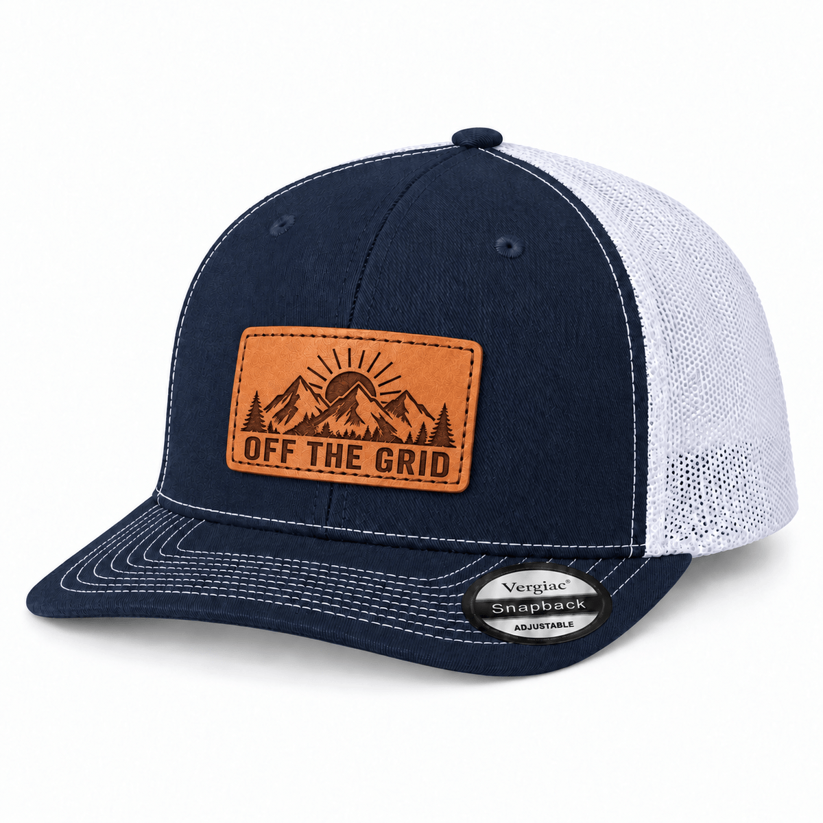 Off the Grid Leather Patch Trucker Hat