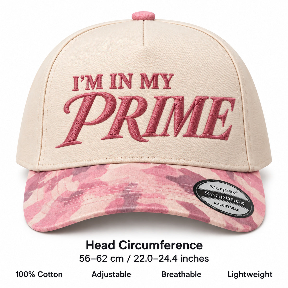 Im In My Prime Vintage 5-Panel Trucker Hat