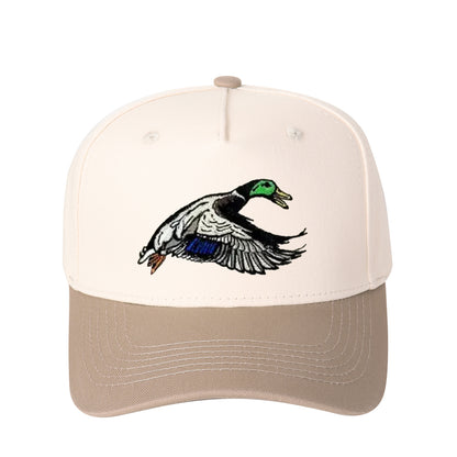 Flying Mallard Duck Embroidered Trucker Hat
