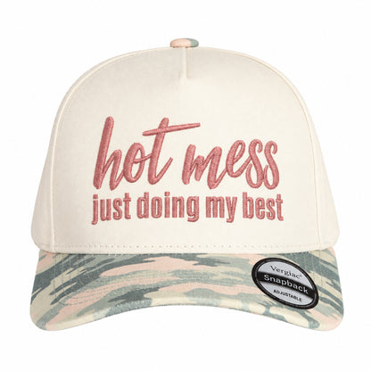 Hot Mess Just Doing My Best 5-Panel Trucker Hat