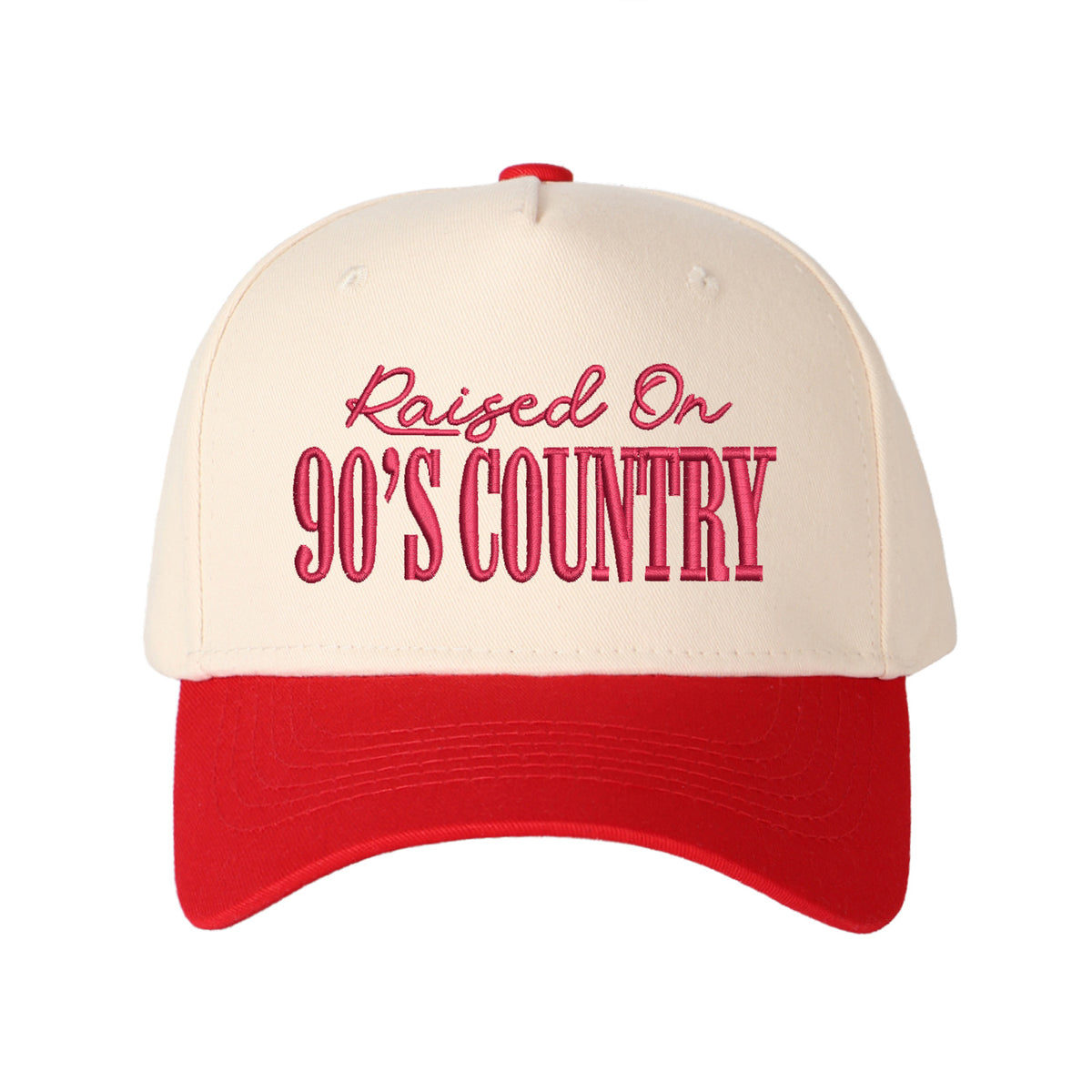 Raised On 90's Country Embroidered Trucker Hat
