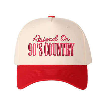 Raised On 90's Country Embroidered Trucker Hat