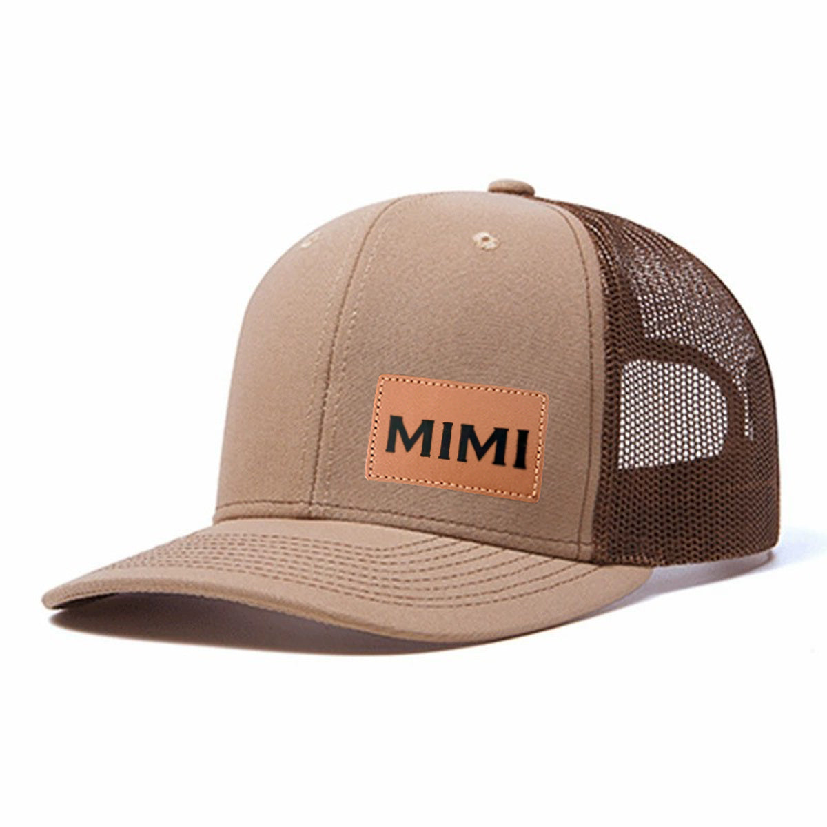 Mimi Leather Patch Trucker Hat