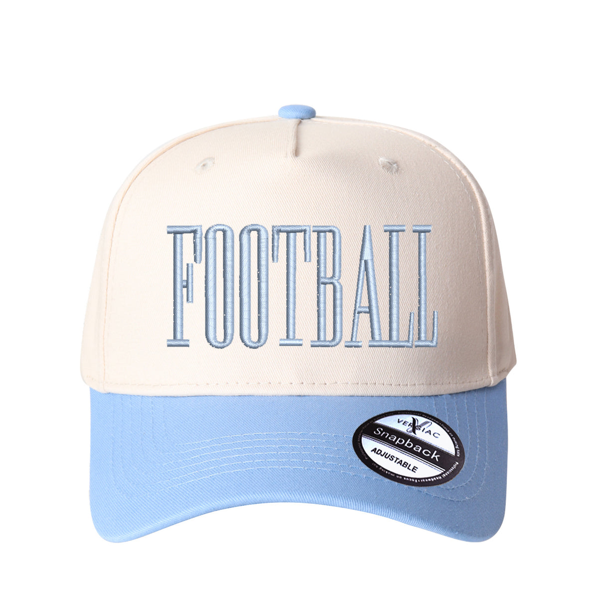 FOOTBALL Letter Embroidered Color Block Trucker Hat Unisex Adjustable Cotton Breathable Fashion Cap for Travel Daily Wear