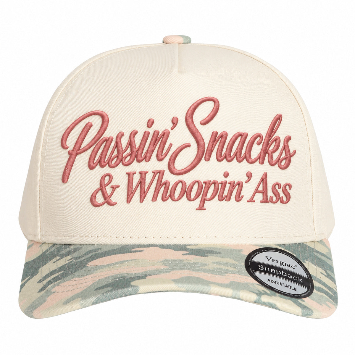 Passin Snacks & Whoopin Ass Novelty 5-Panel Trucker Hat