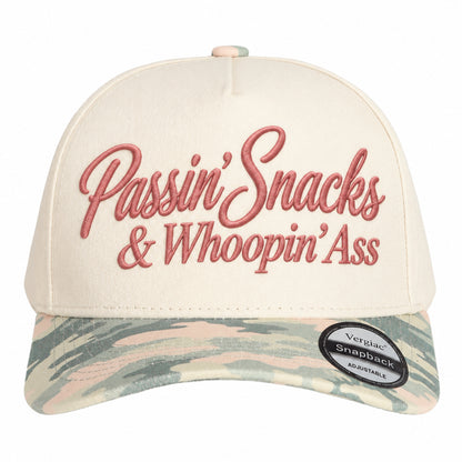 Passin Snacks & Whoopin Ass Novelty 5-Panel Trucker Hat