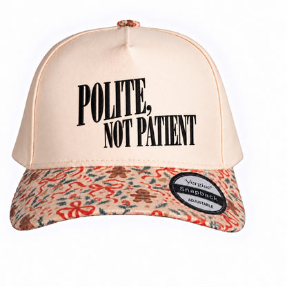 Polite, Not Patient 5-Panel Trucker Hat