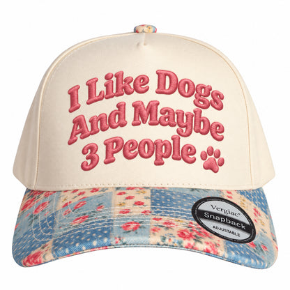 I Like Dogs and Maybe 3 People 5-Panel Trucker Hat