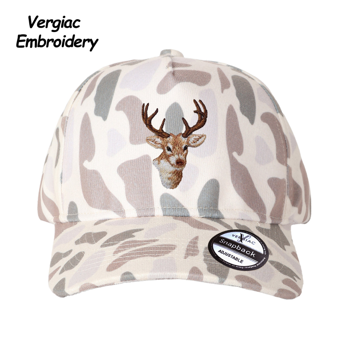 Deer Head Embroidered Trucker Hat
