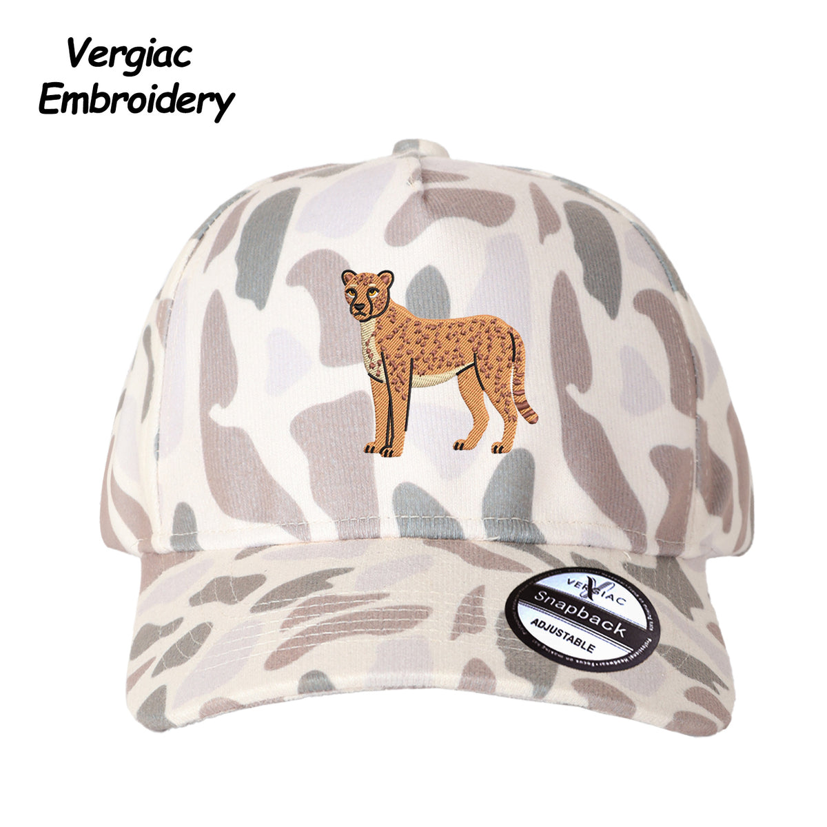 Cheetah Embroidered Trucker Hat