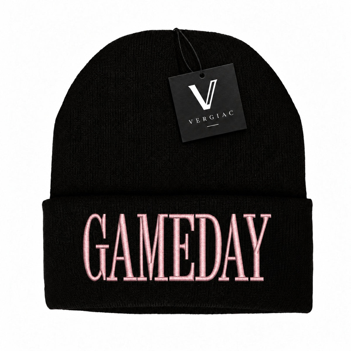 A GAMEDAY Embroidered Acrylic Knitted Hat Unisex High Elasticity High Gram Weight Warm and Comfortable