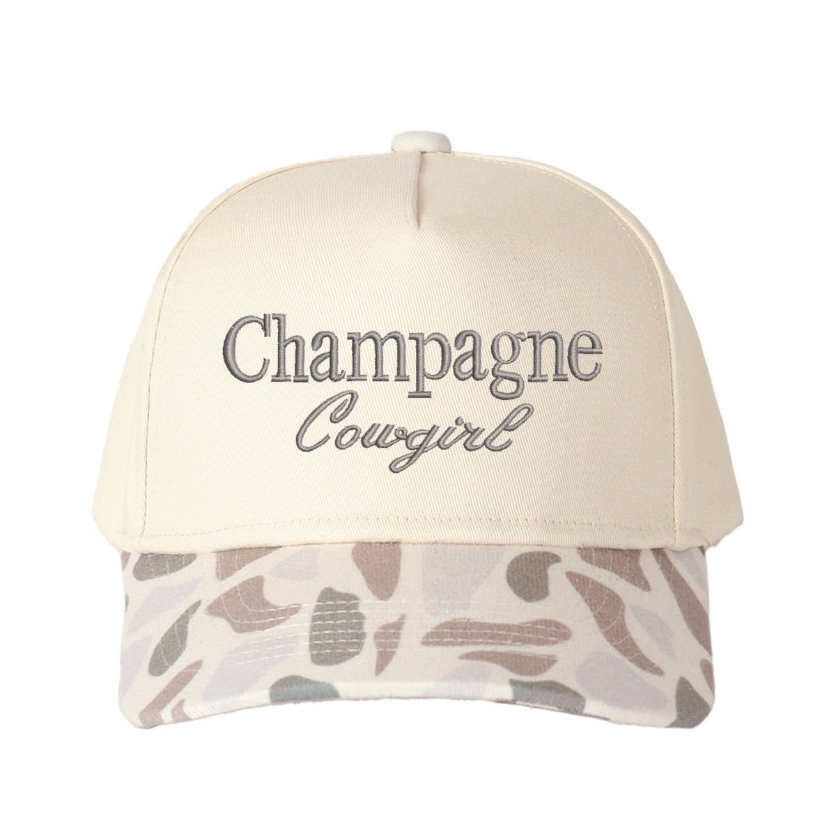 Champagne Cowgirl Embroidered Trucker Hat