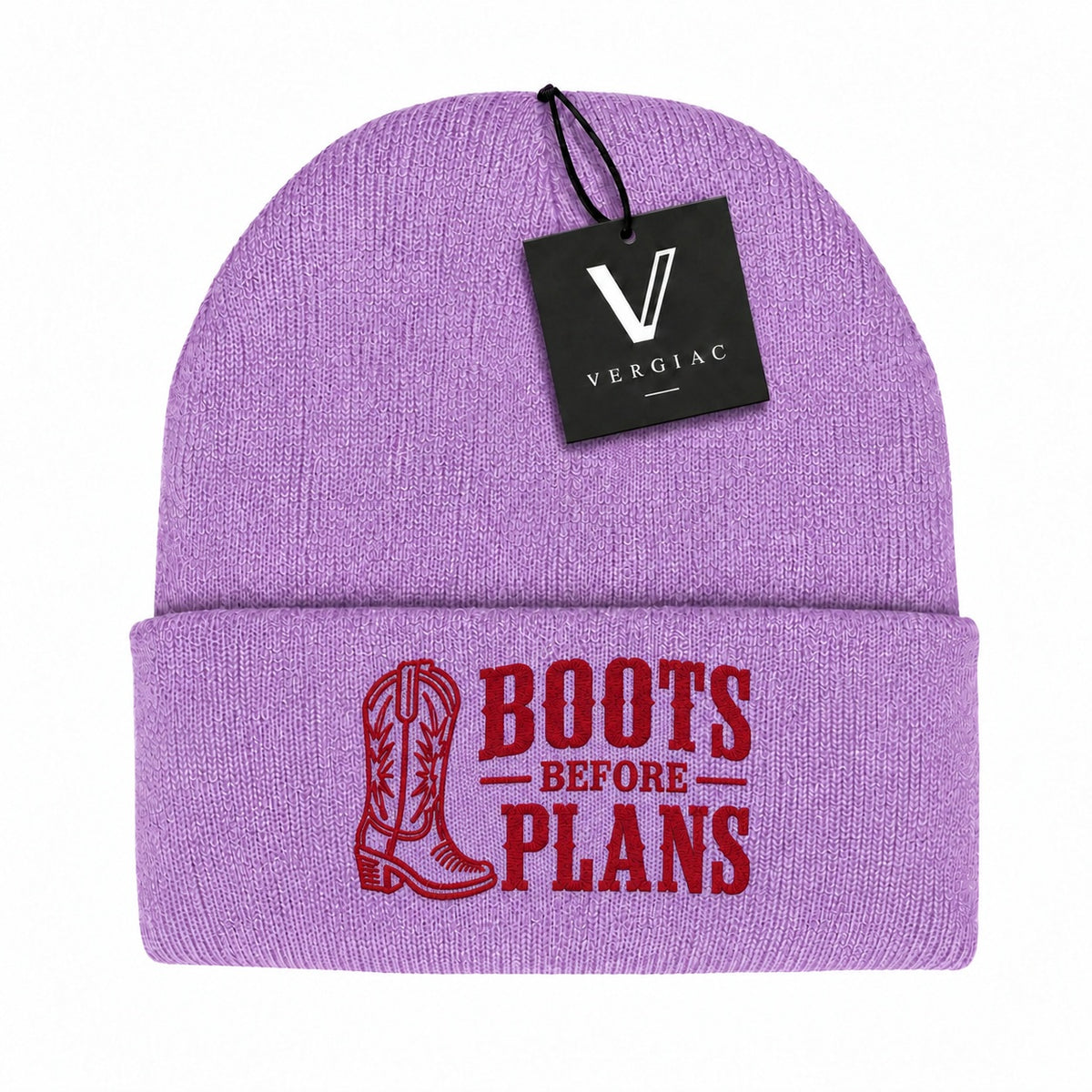 Boots Before Plans Embroidered Knit Beanie