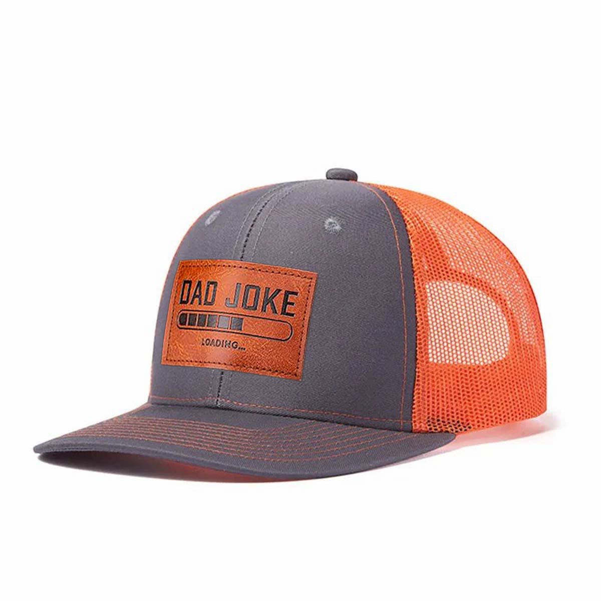 Dad Joke Loading... Leather Patch Trucker Hat